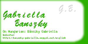 gabriella banszky business card