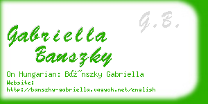 gabriella banszky business card